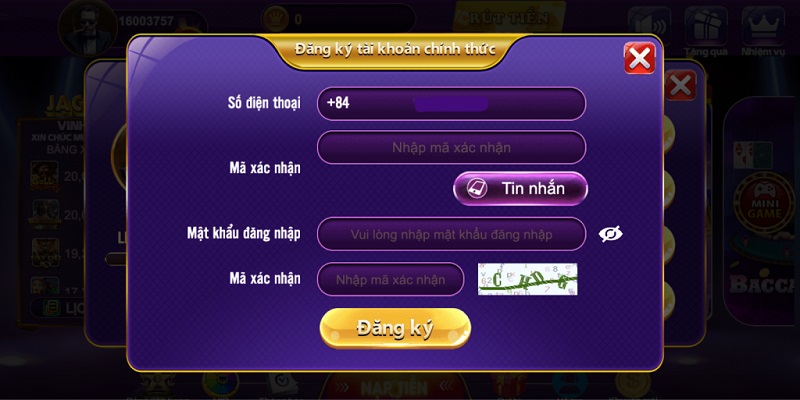 Đăng ký 68 Game Bài cực kỳ nhanh chóng