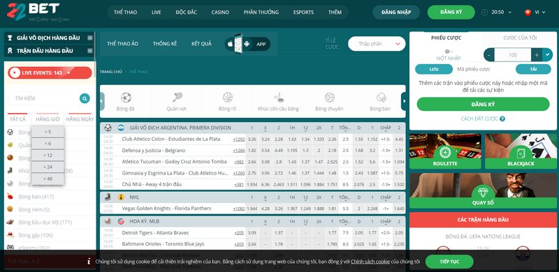 Nhà cái 22Bet là địa chỉ cá cược hợp pháp và hiện đại