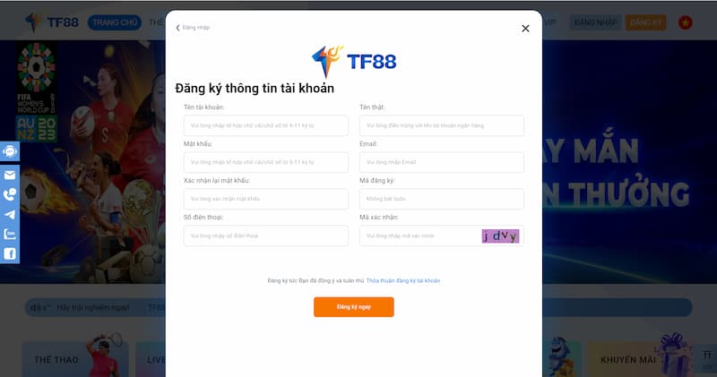 Cách tạo tài khoản