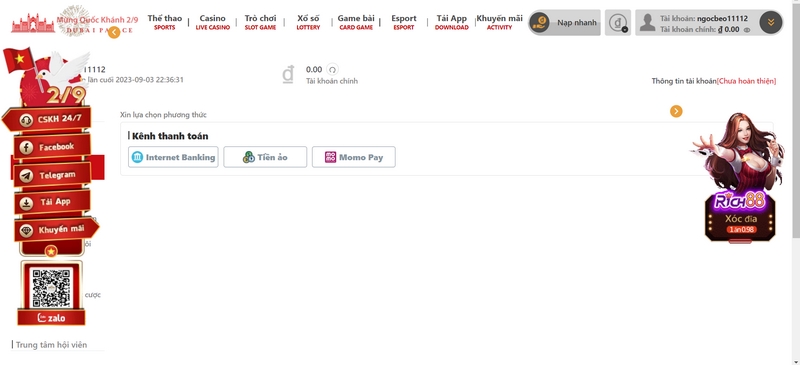 Phương thức thanh toán tại nhà cái được tiến hành đa dạng