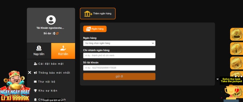 Hướng dẫn anh em cách thực hiện rút tiền tại nhà cái I9Bet 